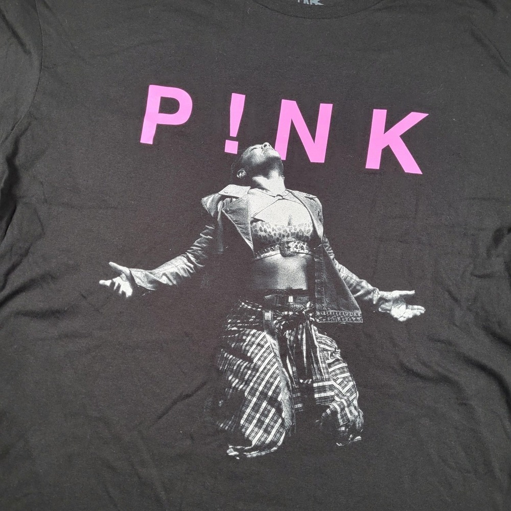 P!NK‎ Shirt Mens XL Black Tour 2023 Back Print Graphic Tee Official Concert